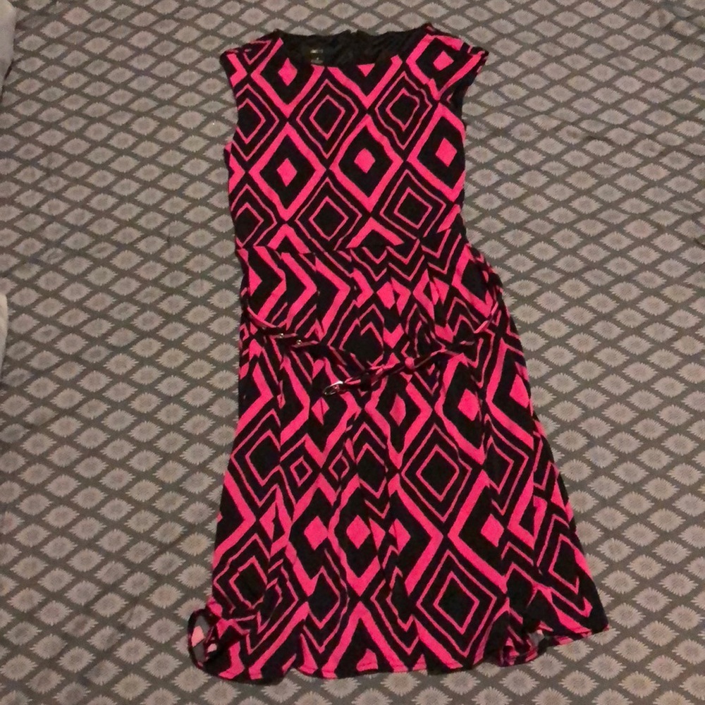 Pink and black dress NWOT